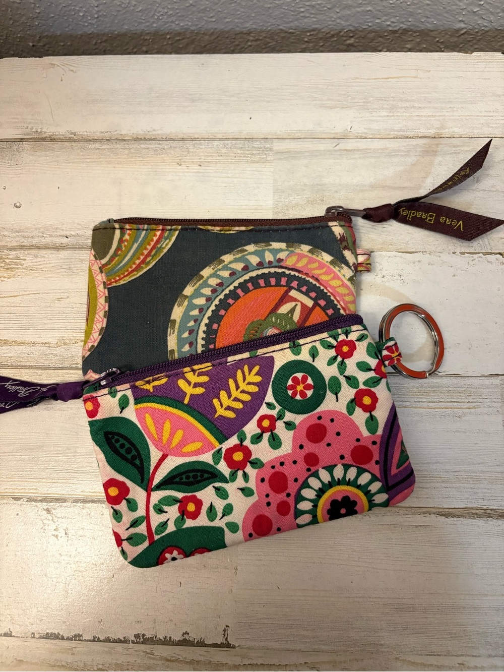 Vera Bradley Multicolor Floral Coin Pouch Duo